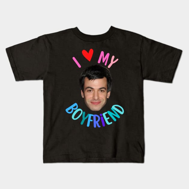 I Love My Boyfriend Nathan Fielder Kids T-Shirt by Shoppetite